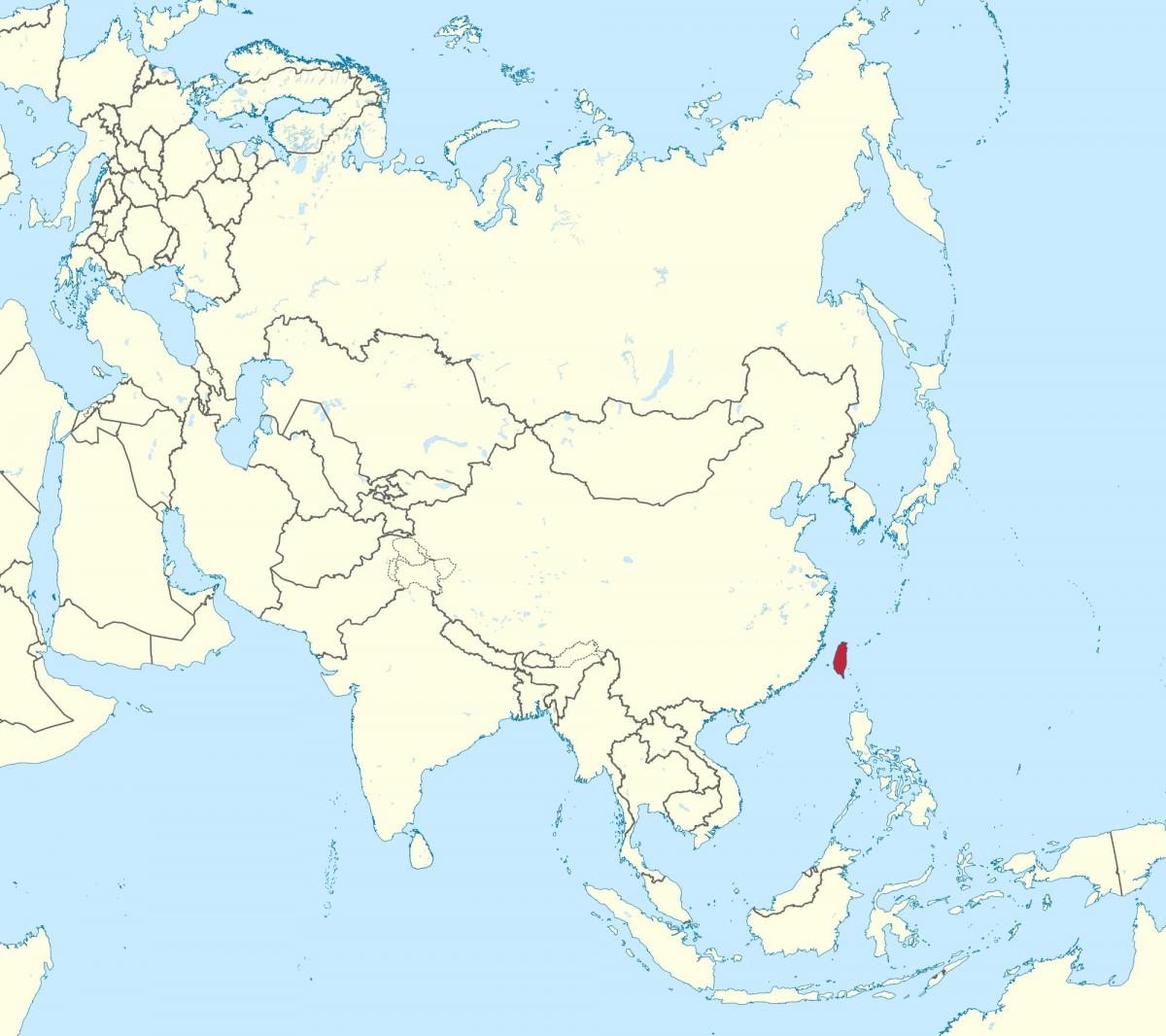 Đài loan bản đồ ở châu á