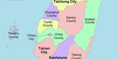 Bản đồ của đài Loan chính trị