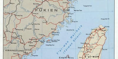Bản đồ của đài Loan strait