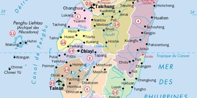Bản đồ của thành phố đài Loan